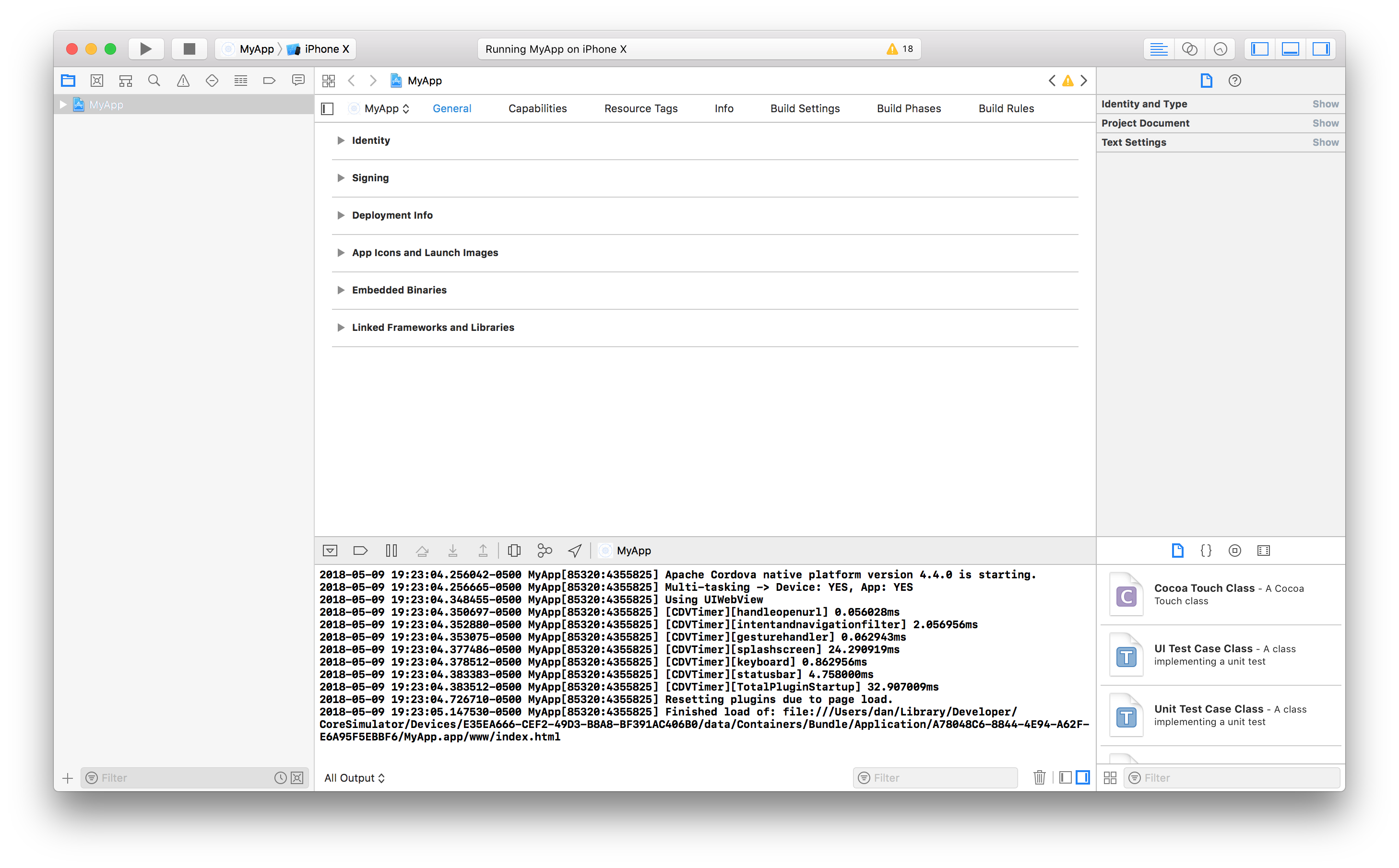 Xcode Console Logs Xcode Console output displaying logs from an iOS app running on a simulator.