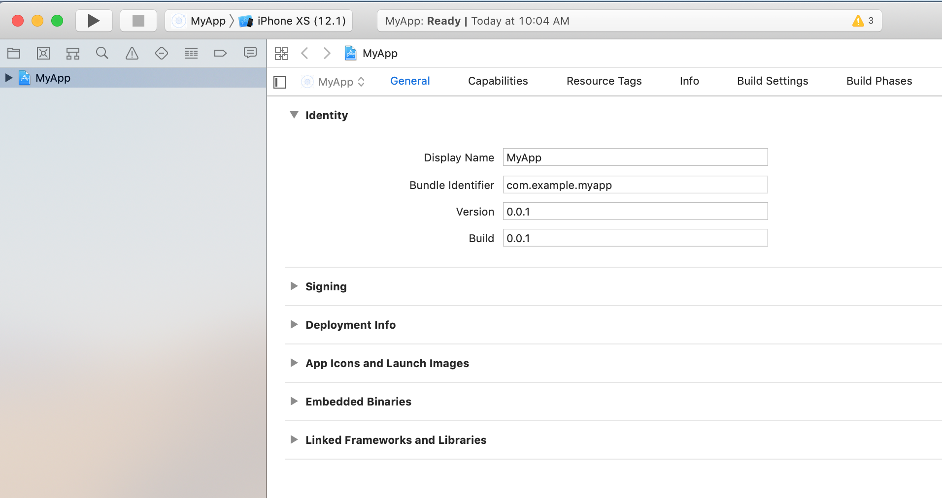Xcode Play Button and Active Scheme Xcode toolbar with the play button and the active scheme for an iPhone simulator.